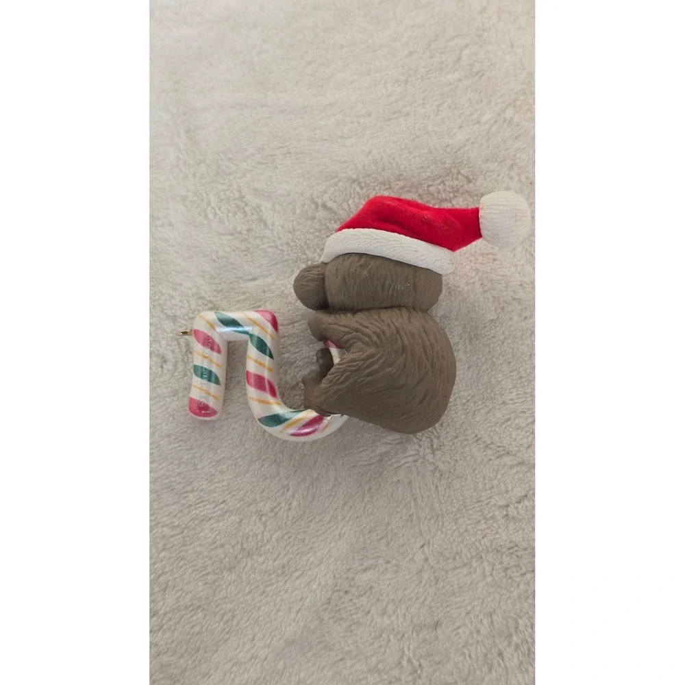Vintage 1995 Hallmark Keepsake My 5th Christmas Bear Candy Cane Ornament QX5417